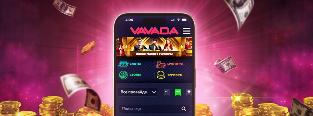 Interfejs Vavada casino z grami i promocjami